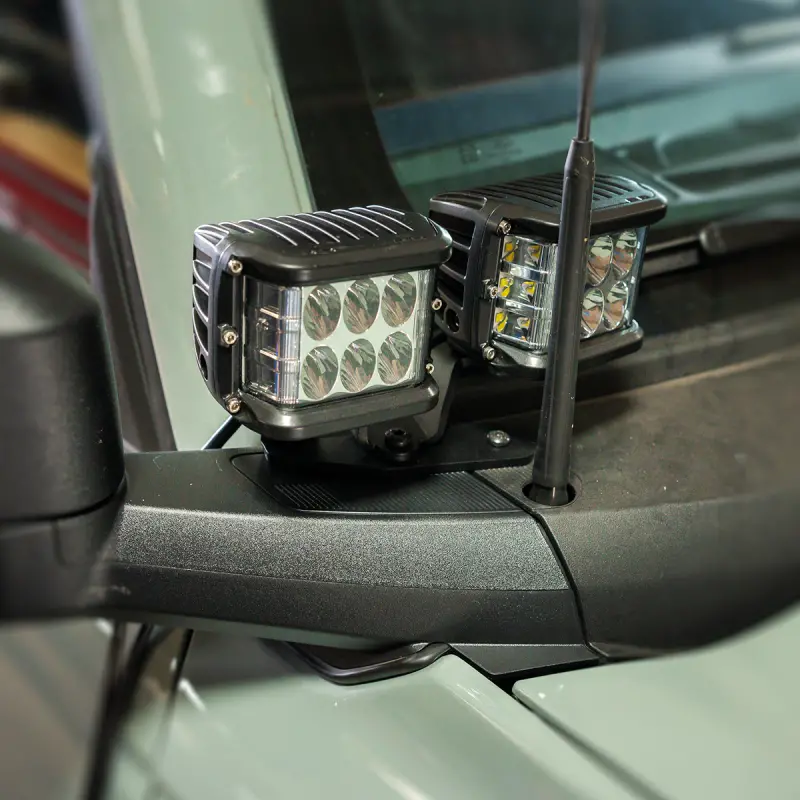 Cali Raised 2021+ Ford Raptor Ditch Light Mount Kit - 2 27W Side Projecting Led Pods / No 1
