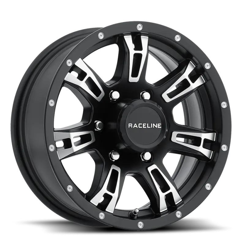 Raceline 840 Arsenal 15X6in / 6X139.7 Bp / 0Mm Offset / 4.25Mm Bore - Black & Machined Wheel 1
