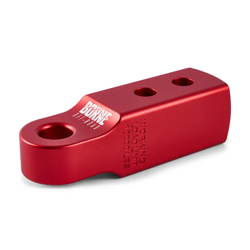 Borne Off-Road Cnc Hitch Receiver Shackle 2In Red 1
