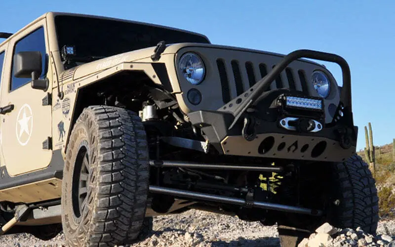 Artec Industries 07-18 Jeep Wrangler Jk Front Bumper Rock Guard - Aluminum 1