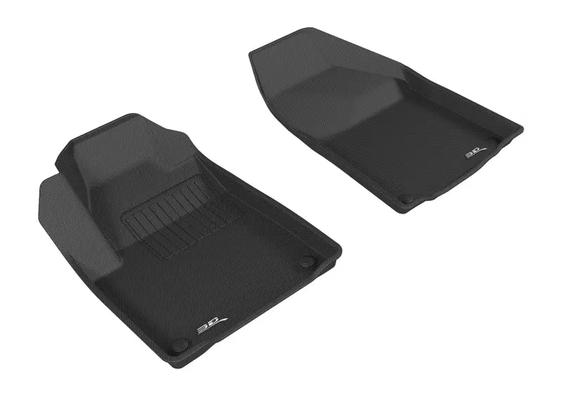 3D Maxpider 2015-2020 Jeep Cherokee Kagu 1St Row Floormat - Black 1