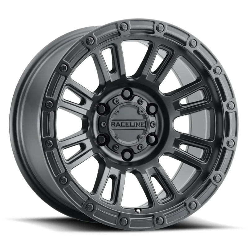 Raceline 956B Compass 18X9in / 8X165.1 Bp / -12Mm Offset / 125.2Mm Bore - Satin Black Wheel 1