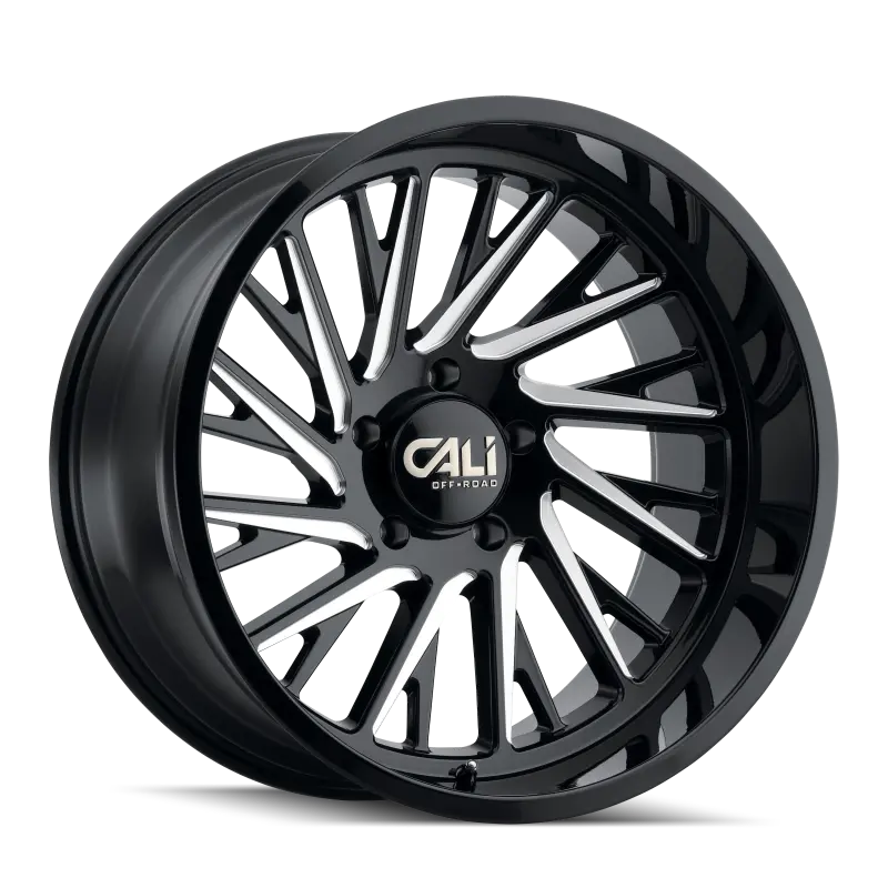 Cali Off-Road 9114 Purge 24X14 / 8X180 Bp / -76Mm Offset / 124.1Mm Hub Gloss Black Milled Wheel 1