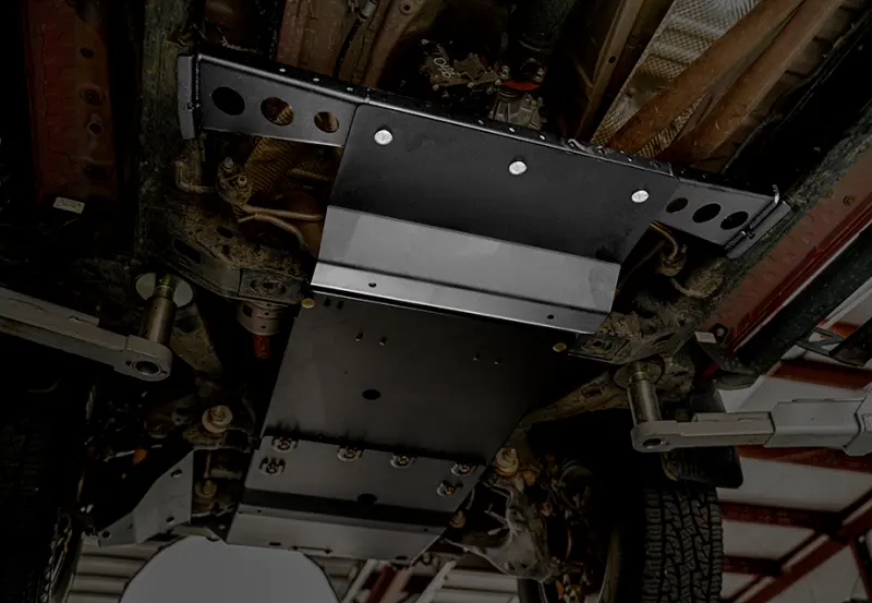 Cali Raised 16-23 Toyota Tacoma Transfer Case Skid Plate / No Manual Transmission / Steel / Raw 1