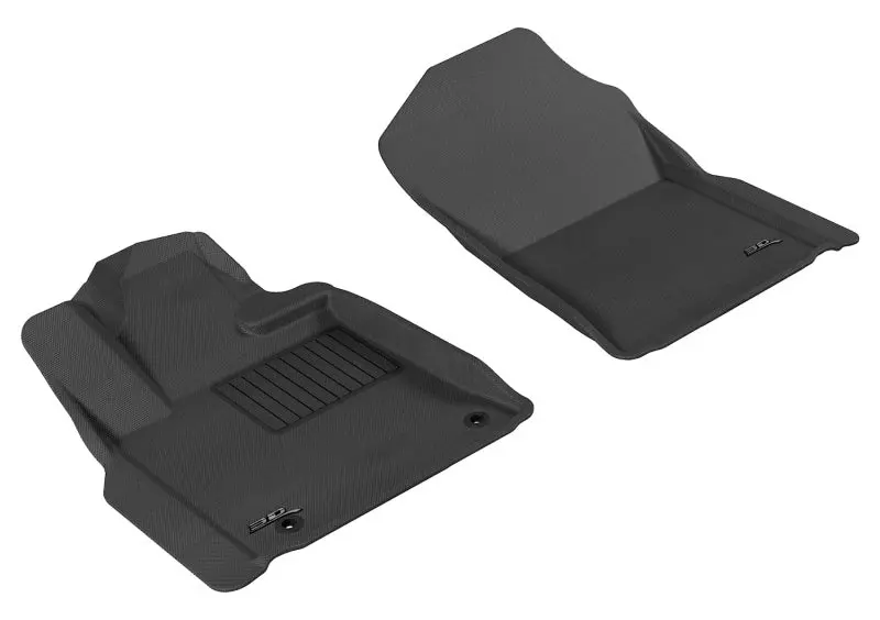 3D Maxpider 2007-2011 Toyota Tundra Reg/Dbl Cab/Crewmax Kagu 1St Row Floormat - Black 1