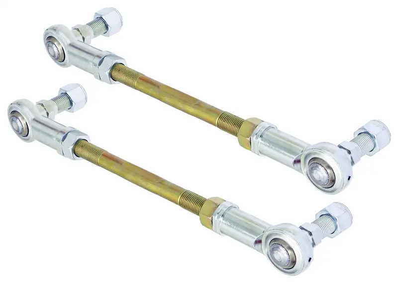 Rockjock Adjustable Sway Bar End Link Kit 6 1/2In Long Rods W/ Heims And Jam Nuts Pair 1