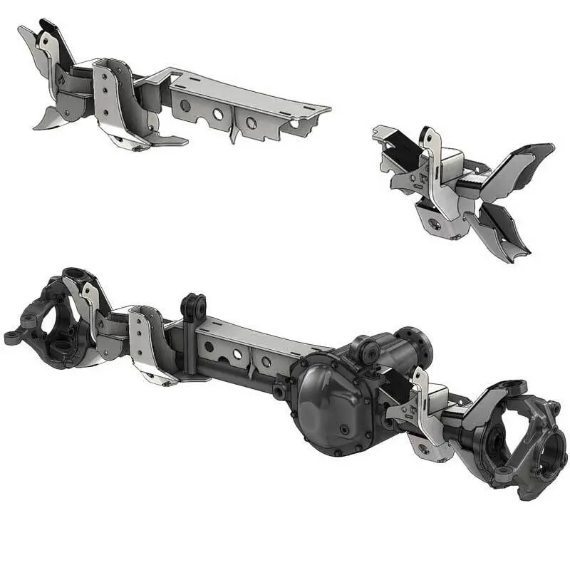 Artec Industries 93-06 Jeep Wrangler Tj Front Axle Swap Kit Dana 44 Lca Brackets W/ Standard Hole 1