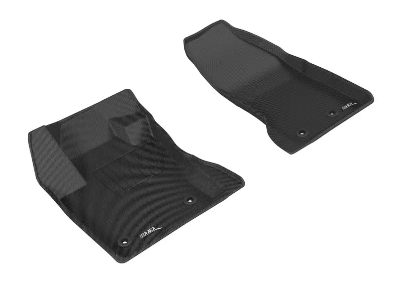 3D Maxpider 2015-2020 Jeep Renegade Kagu 1St Row Floormat - Black 1