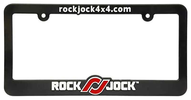 Rockjock License Plate Frame Black Plastic W/ Red And White 1