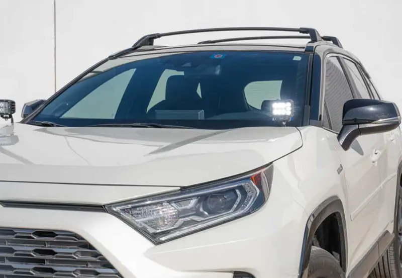 Cali Raised 2019+ Rav4 Ditch Mount Kit - 2 27W Side Projecting Led Pods/Toyota Oem Sq Style Ditch L 1
