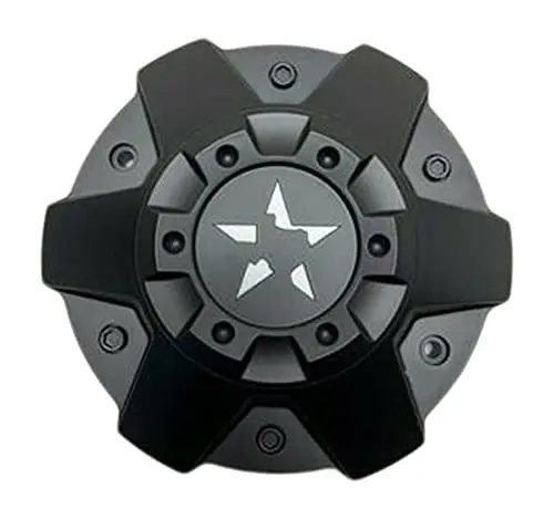 Dfd Wheels Matte Black Texas Lone Star Wheel Center Cap C-054 1