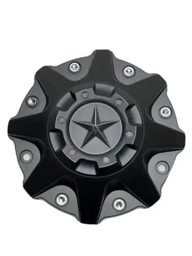 Dfd Wheels Matte Black With Chrome Star Wheel Center Cap Er038 1