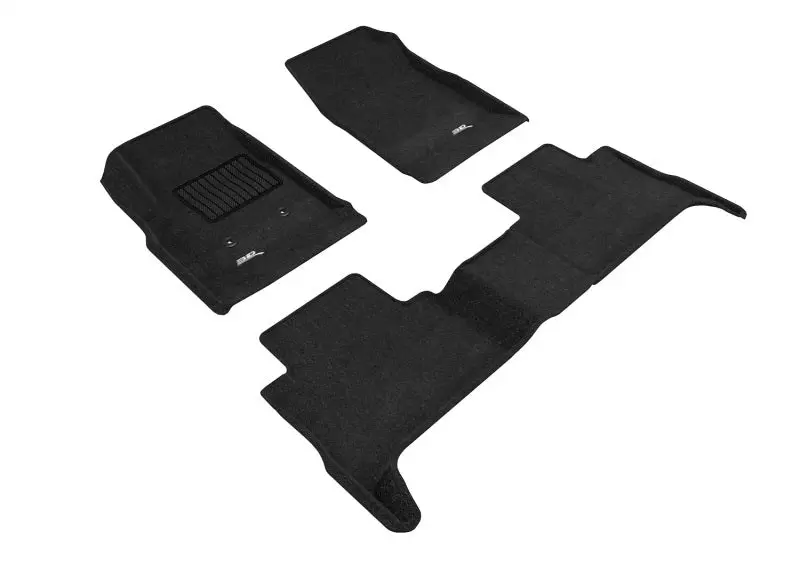 3D Maxpider 15-22Chevrolet Colorado Crew Cab Elegant 1St 2Nd Row - Floor Mat Set (Black) 1