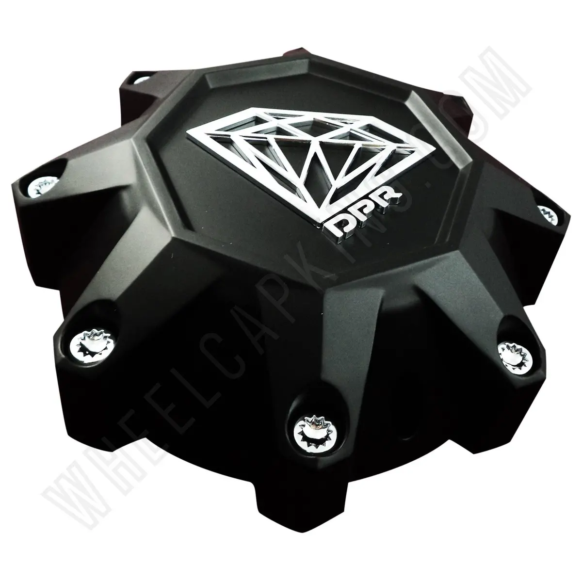 Dpr Wheels Flat Black Diamond Logo Wheel Center Cap # Dpr-8-Cap / A01-Z-Cap (4 Caps) Tall 1