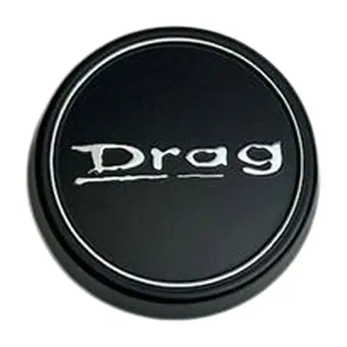 Drag Matte Black And Silver Logo Snap In Wheel Center Cap 772-Cap 1