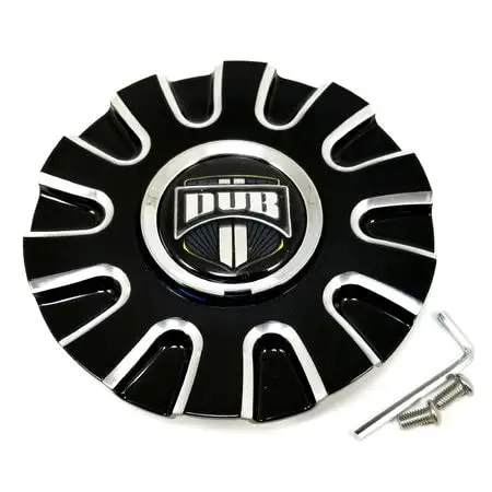 Dub Cojones Wheels 38360-15Nbl Gloss Black And Milled Center Cap 1