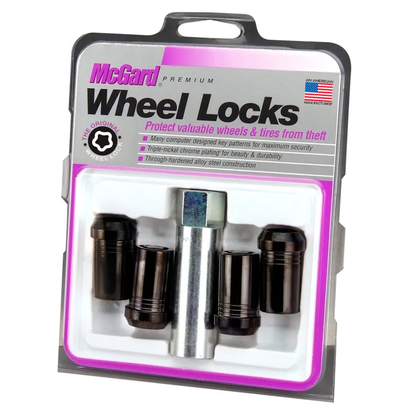 Mcgard Wheel Lock Nut Set - 4Pk. (Tuner / Cone Seat) 1/2-20 / 13/16 Hex / 1.60In. Length - Black 1