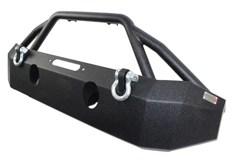 Fishbone Offroad 07-18 Jeep Wrangler Jk Full Width Front Winch Bumper - Black Powdercoat 1