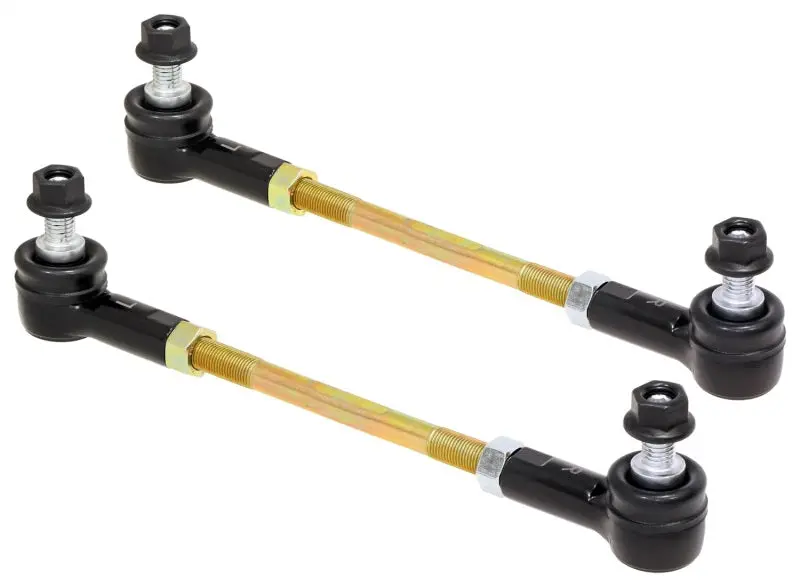 Rockjock Adjustable Sway Bar End Link Kit 8 1/2In Long Rods W/ Sealed Rod Ends And Jam Nuts Pair 1