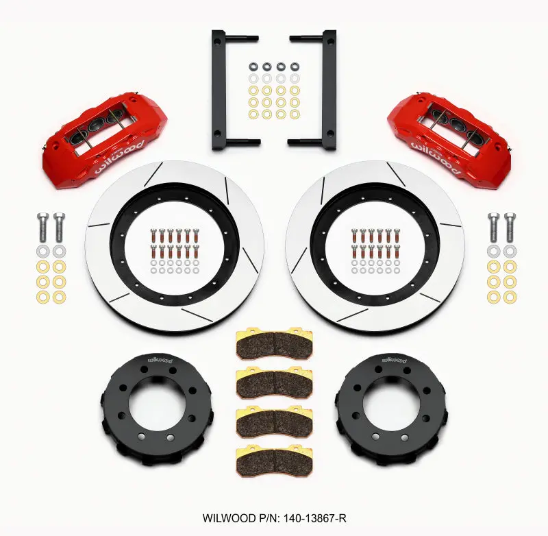 Wilwood Tx6r Front Kit 16.00In Red 2005-2012 Ford F250/F350 4Wd 1
