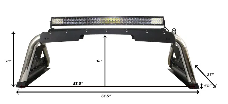 Go Rhino 15-20 Chevy Colorado Sport Bar 2.0 Complete Kit W/Sport Bar + Retractable Light Mnt 1