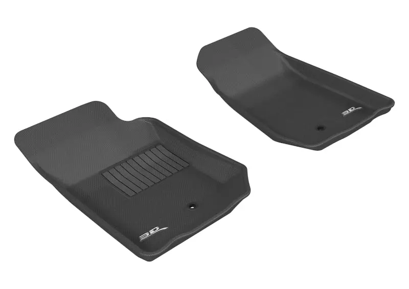 3D Maxpider 2007-2013 Jeep Wrangler Jk 2-Door/Unlimited Kagu 1St Row Floormat - Black 1