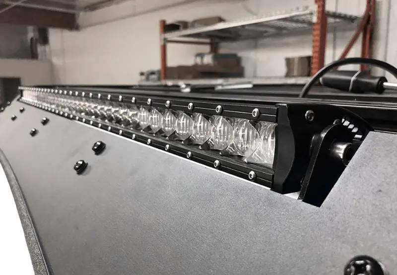 Cali Raised 40 Cut-Out Prinsu Roof Rack Slim Led Light Bar Bracket Kit - W/ 42 Inch Slim Led Light 1