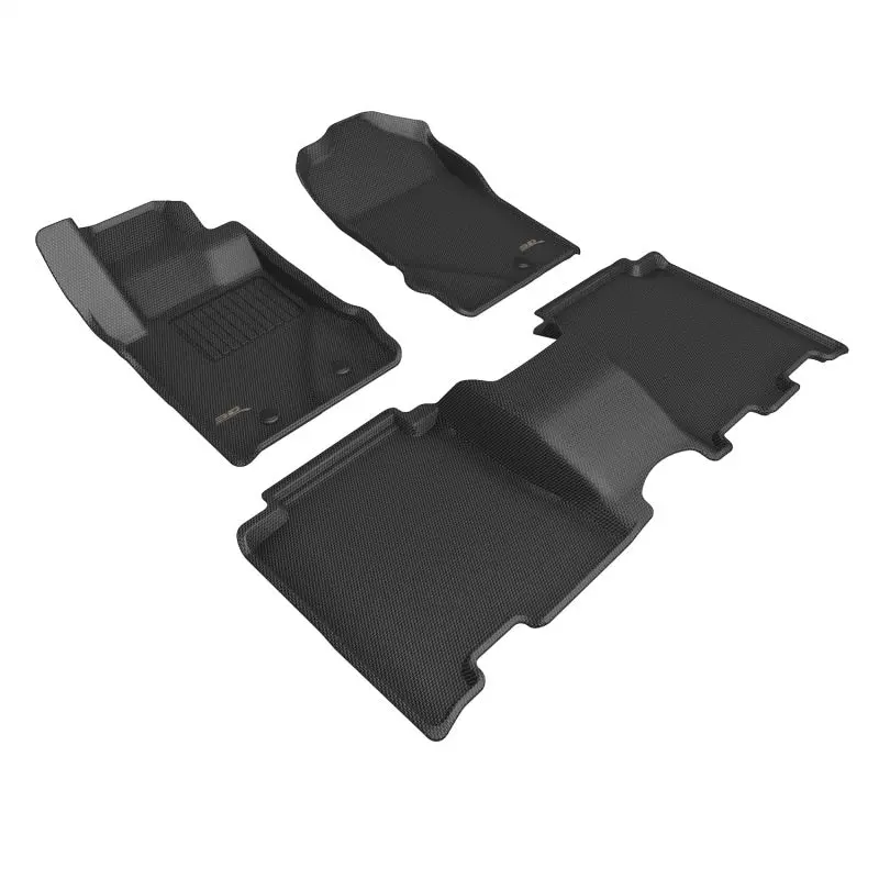 3D Maxpider 21-24 Ford Bronco Kagu Floor Mat 1St/2Nd Row - Black 1