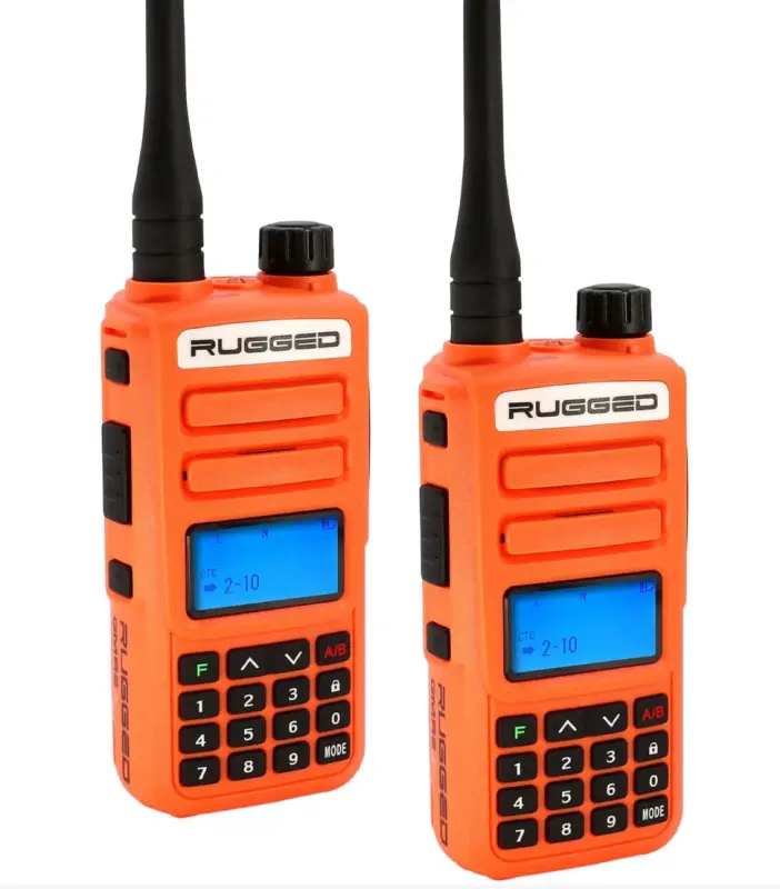 Rugged Radios 2 Pack - Rugged Gmr2 Plus - Gmrs / Frs Two Way Handheld Radios Safety Orange 1
