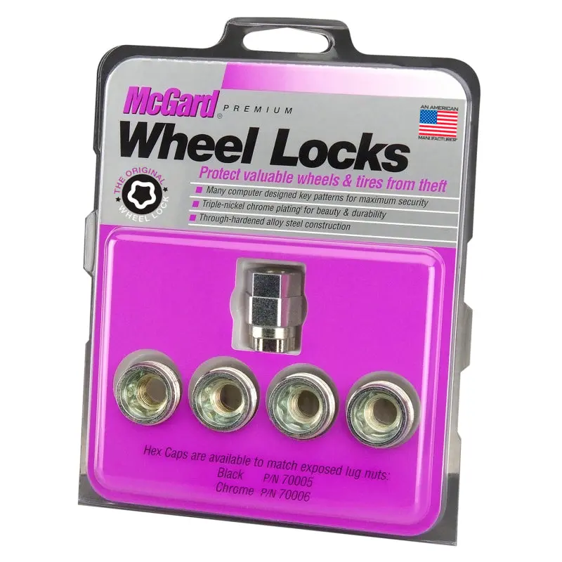 Mcgard Wheel Lock Nut Set - 4Pk. (Under Hub Cap / Cone Seat) M12x1.5 / 19Mm & 21Mm Hex / .775In. L 1
