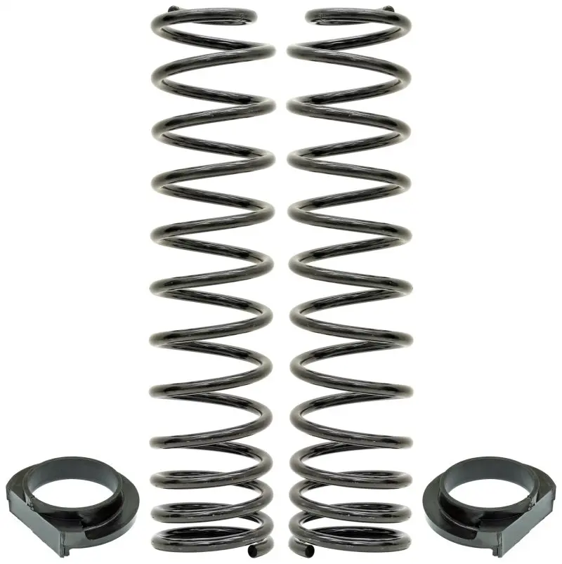 Rockjock Jl Front Coil Springs 4In Lift W/ Urethane Isolators Pair 1