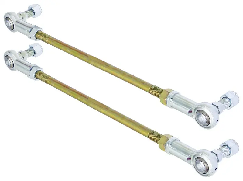 Rockjock Adjustable Sway Bar End Link Kit 14In Long Rods W/ Heims And Jam Nuts Pair 1