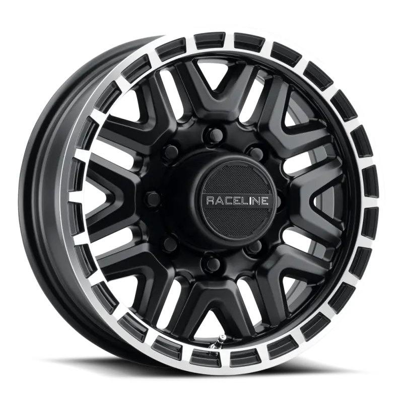 Raceline 953Bm Krank 16X6in / 6X139.7 Bp / 0Mm Offset / 4.25Mm Bore - Black & Machined Wheel 1