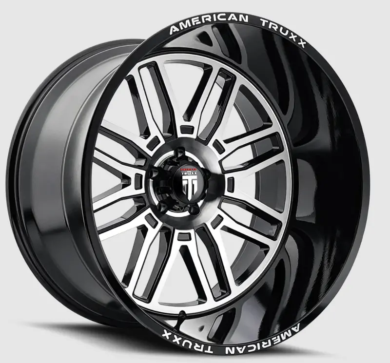 American Truxx At1915 Restless 24X14 / 6X135 Bp / -76Mm Offset / 87.1Mm Hub Gloss Black Milled Wheel 1