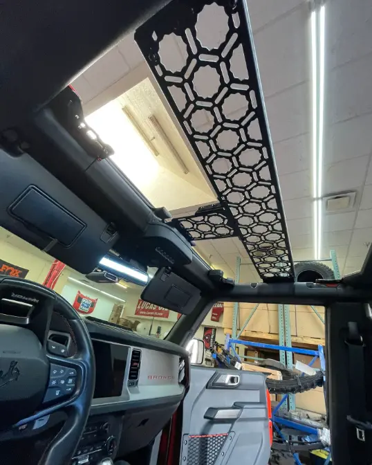 Bronco 2021 + Inside Roof Mount (Across Front Seats With Short Front Panel) By Adapt-A-Panel 1
