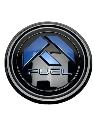 Fuel Gloss Black And Blue Logo Snap In Wheel Center Cap 1006-44Gbdk 1