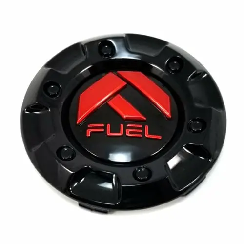 Fuel Off-Road Gloss Black Wheel Center Cap And Red Logo 1001-58Cen-Gbq 1