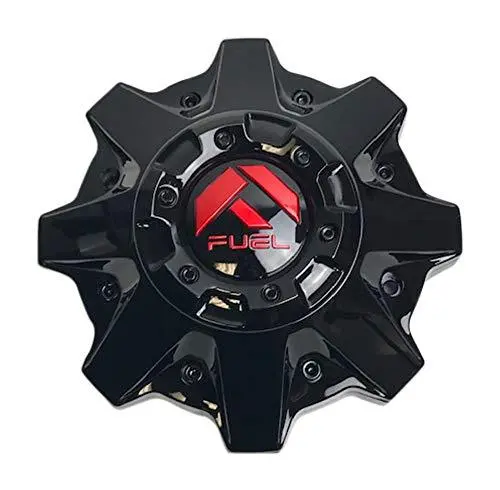 Fuel Offroad Wheels 1002-53Gbq Gloss Black With Red Logo And Black Rivets Center Cap 1