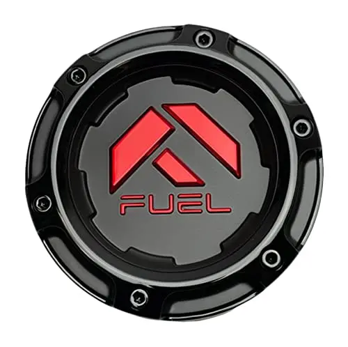 Fuel Offroad Wheels 1005-50Sgbq Gloss Black Center Cap With Red Logo 1