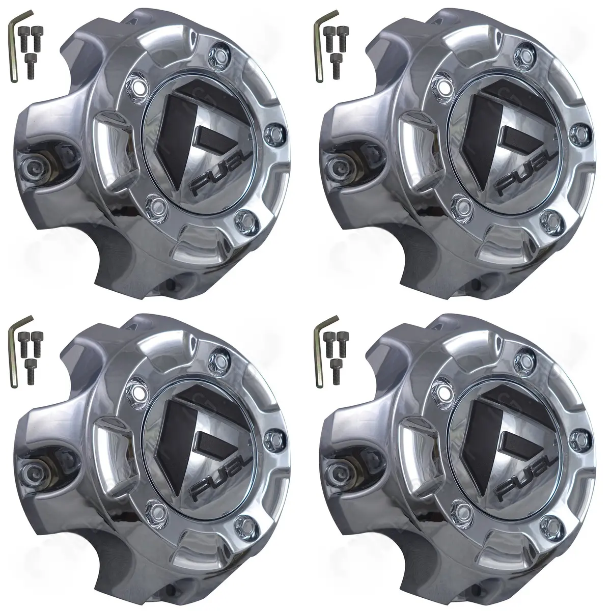 Fuel Offroad Wheels Chrome Custom Wheel Center Cap # 1001-61 / M-453 (4 Caps) 2