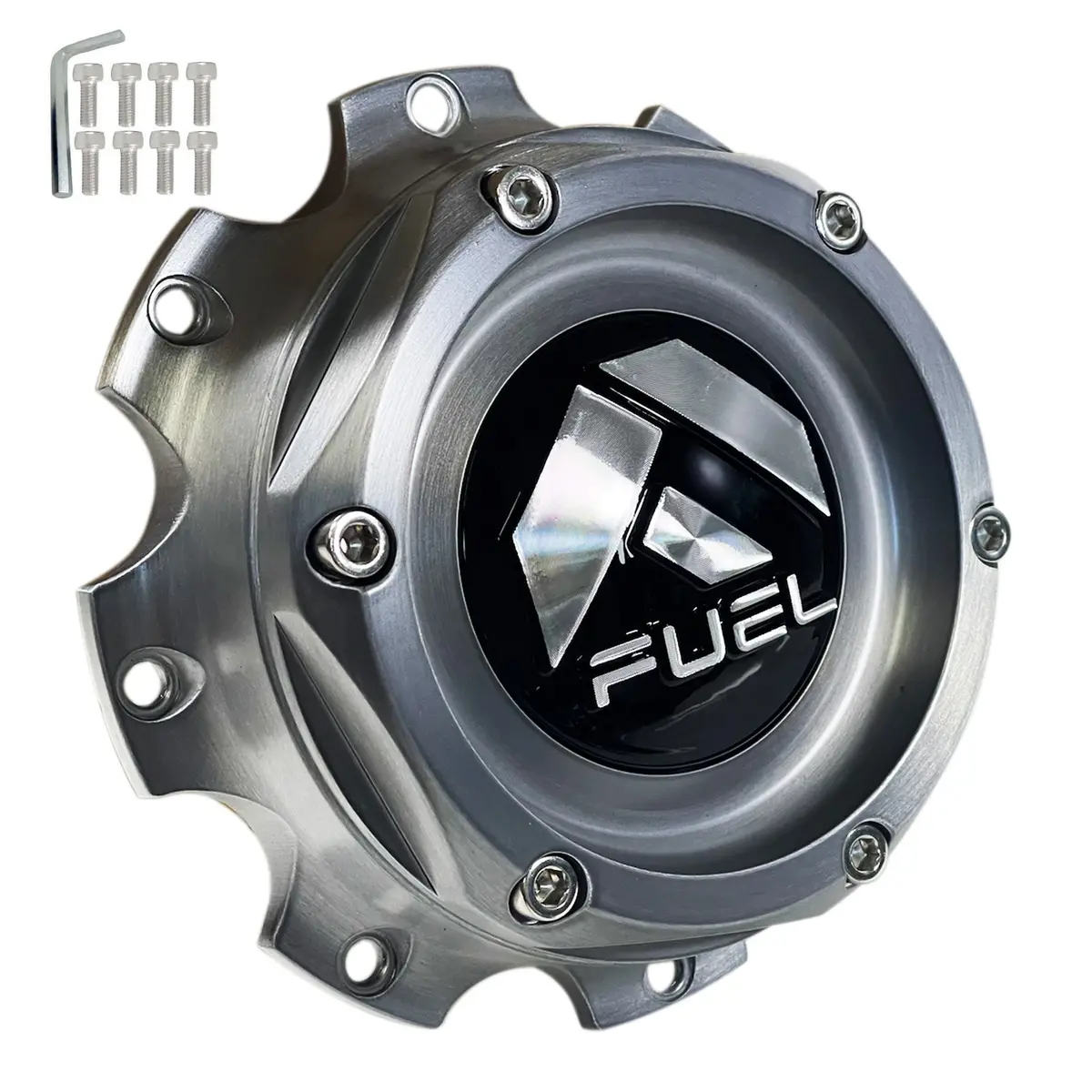Fuel Off-Road Gloss Brushed Tint Wheel Center Cap 1005-47-08Lrt (1 Cap) + Screws 1