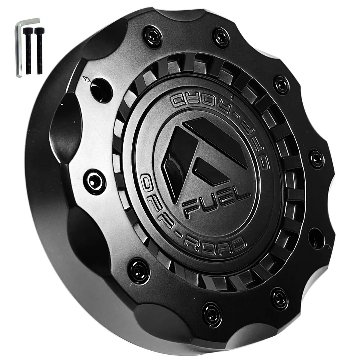 Fuel Off-Road Wheels Black Wheel Center Cap # 1005-92Bld - For 5/6L D723 Militia D725 Militia 1