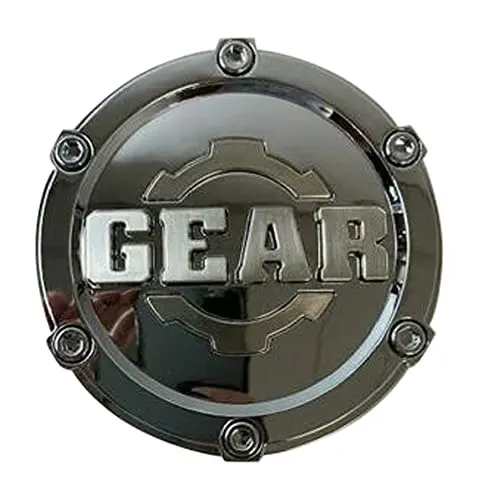 Gear Alloy 6001K102 Chrome With Brushed Logo Wheel Center Cap 1