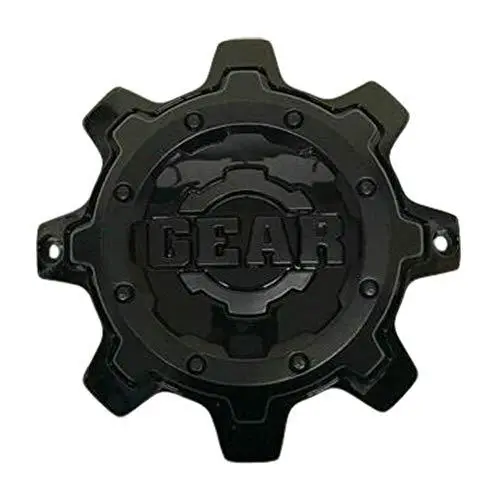 Gear Alloy Gloss Black With Satin Black Overlay Wheel Center Cap C-741-2 1