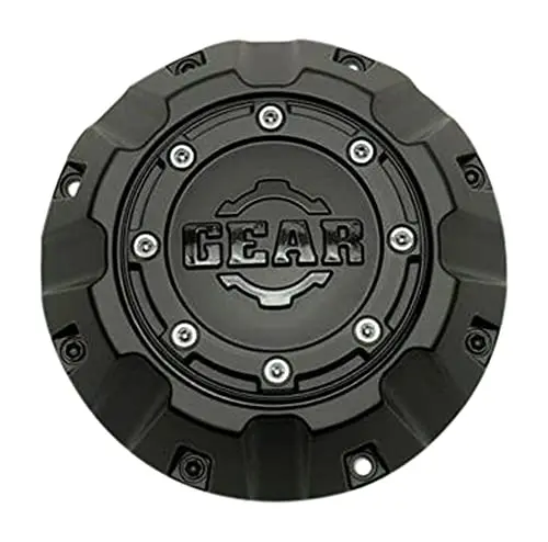 Gear Matte Black And Gloss Black Logo Wheel Center Cap 311L206 S1311-02 310L206-2 1
