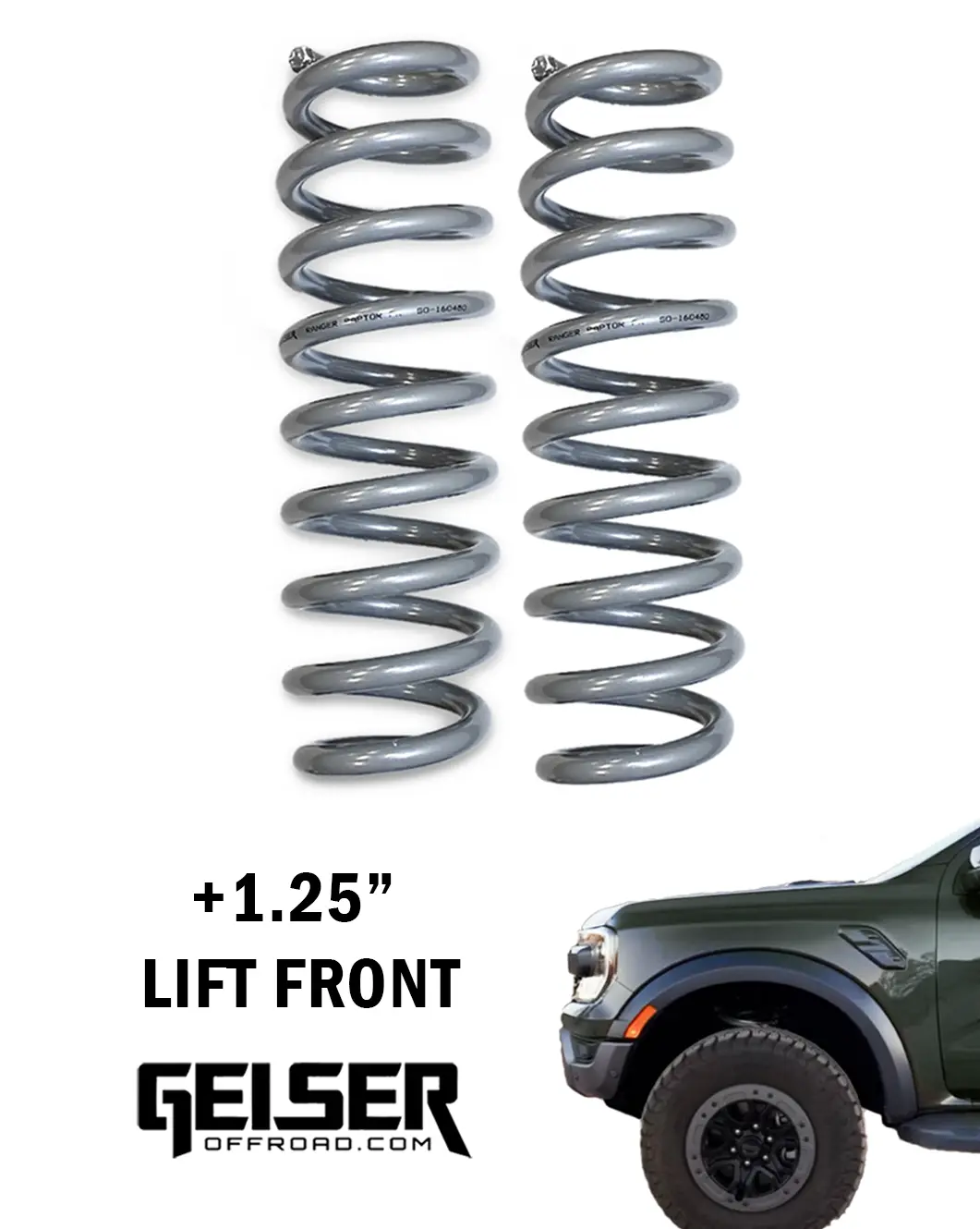 2024+ Ranger Raptor +1.25" Geiser Front Springs 1