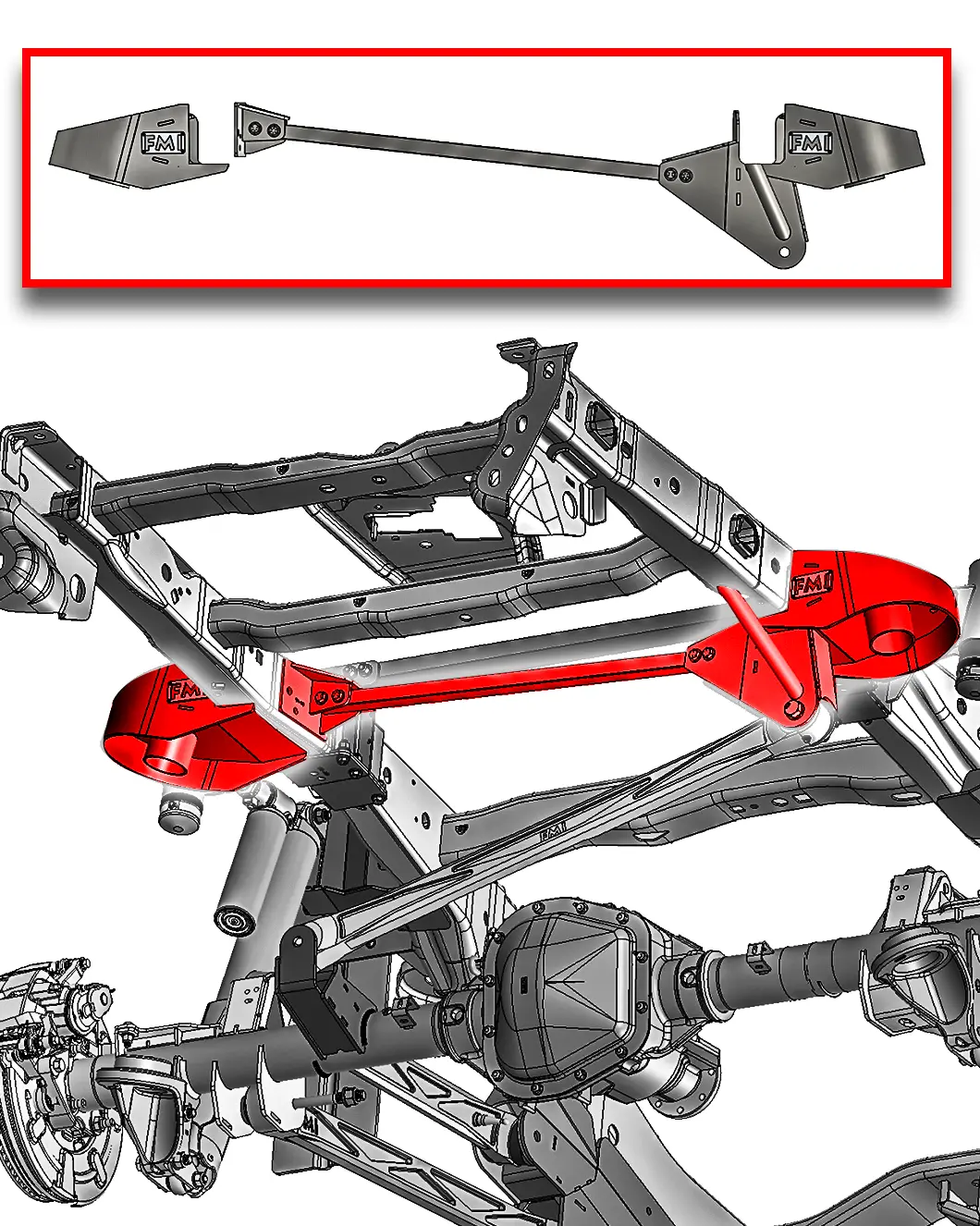 Gen 1  To Gen 3 Raptor Conversion, Rear Spring & Panhard Bar Mount Kit 1
