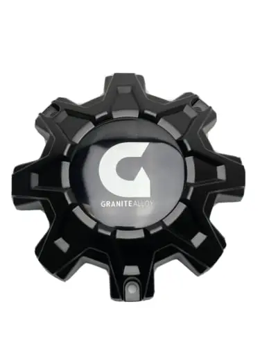 Granite Alloy Matte Black Wheel Center Cap 6006B180-8H 1