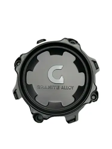 Granite Alloy Satin Black And Gloss Black Logo Wheel Center Cap A89 A89-8909 1