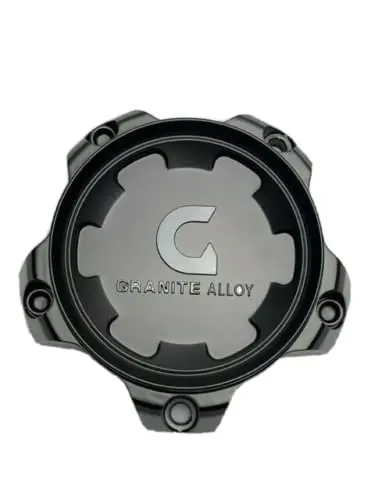 Granite Alloy Satin Black And Gloss Black Logo Wheel Center Cap A89 A89-8950 1